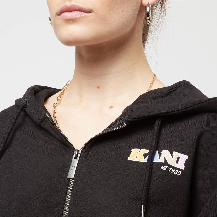 Karl Kani Retro Full Zip Hoodie Hooded vesten Kleding black maat: XS beschikbare maaten:XS