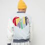 Karl Kani Retro Patch Block Denim College Jacket Jassen Kleding bleached blue whit maat: XL beschikbare maaten:XL - Thumbnail 2