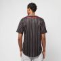Karl Kani Serif Pinstripe Baseball Shirt Korte mouwen Kleding black red white maat: XL beschikbare maaten:S M L XL - Thumbnail 1