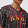 Karl Kani Serif Pinstripe Baseball Shirt Korte mouwen Kleding black red white maat: XL beschikbare maaten:S M L XL - Thumbnail 2