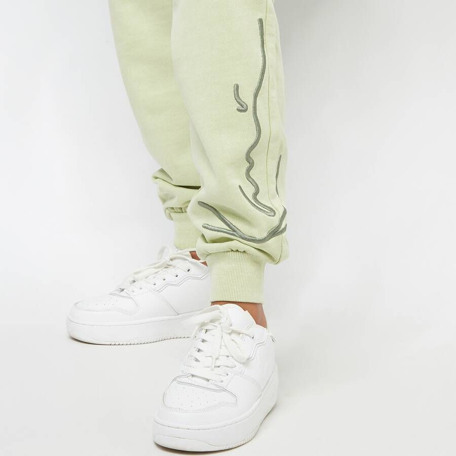 Karl Kani Signature Slim Fit Sweat Pants Trainingsbroeken Kleding Dusty Green maat: XS beschikbare maaten:XS L