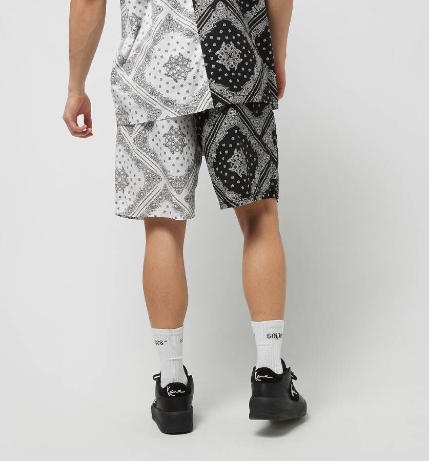 Karl Kani Small Signature Paisley Block Resort Shorts Sportshorts Kleding black white maat: S beschikbare maaten:S
