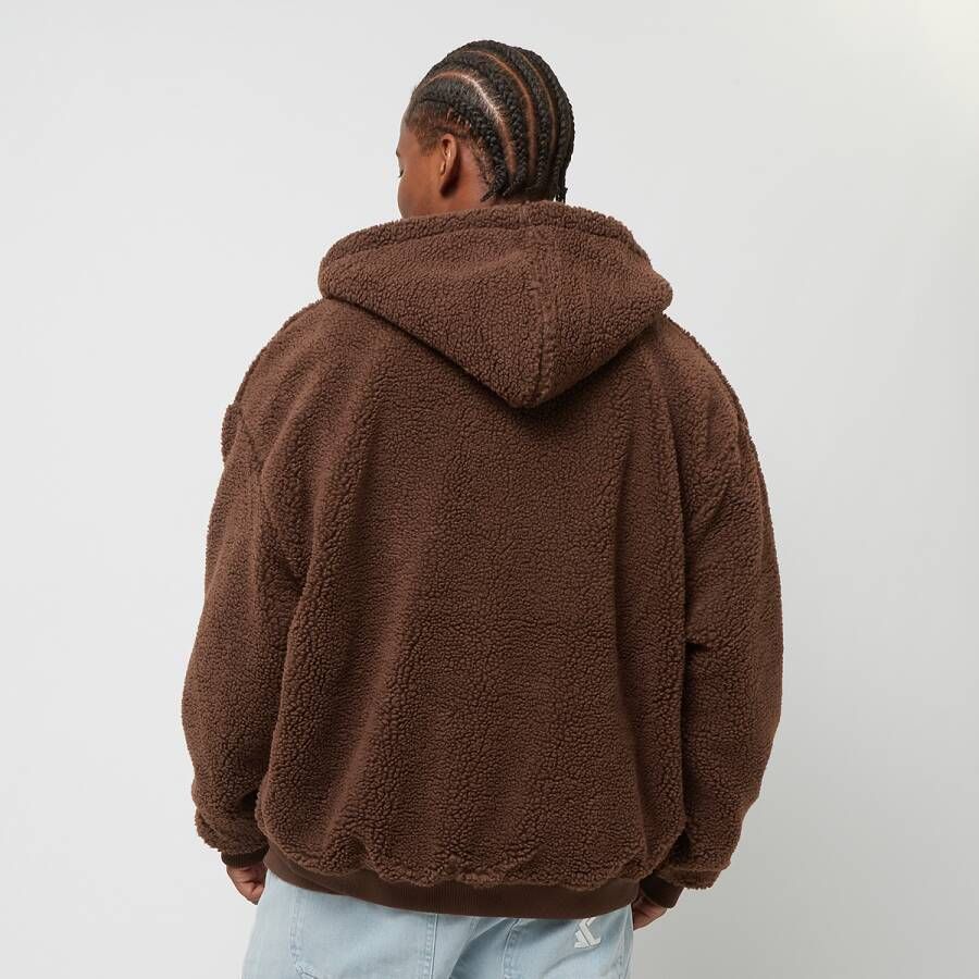 Karl Kani Varsity Teddy Full Zip Hoodie Hooded vesten Kleding brown maat: S beschikbare maaten:S M L XL