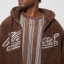 Karl Kani Varsity Teddy Full Zip Hoodie Hooded vesten Kleding brown maat: XXL beschikbare maaten:S M L XL XXL - Thumbnail 5