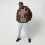 Karl Kani Varsity Teddy Full Zip Hoodie Hooded vesten Kleding brown maat: XXL beschikbare maaten:S M L XL XXL - Thumbnail 6