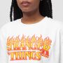 Karl Kani X Stranger Things Woven Signature Crop Print Tee T-shirts Kleding white maat: L beschikbare maaten:L - Thumbnail 3