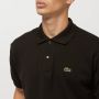 Lacoste Logo Patch Klassieke Kraag Knoopsluiting Korte Mouwen T-shirts en Polos Black Heren - Thumbnail 14