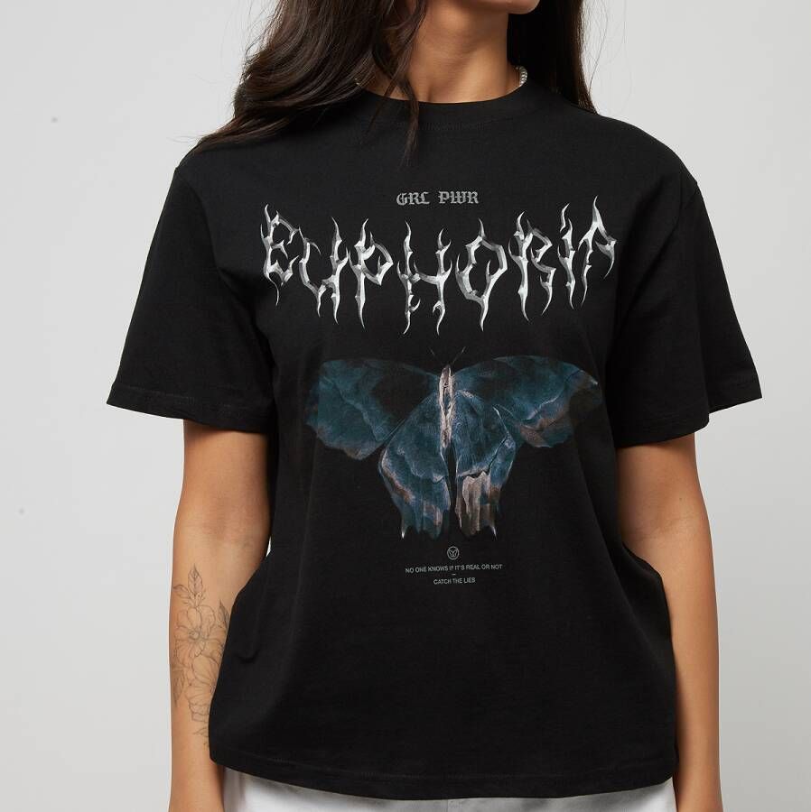 Miss Tee Euphoria Tee T-shirts Kleding Black maat: S beschikbare maaten:XS S M L