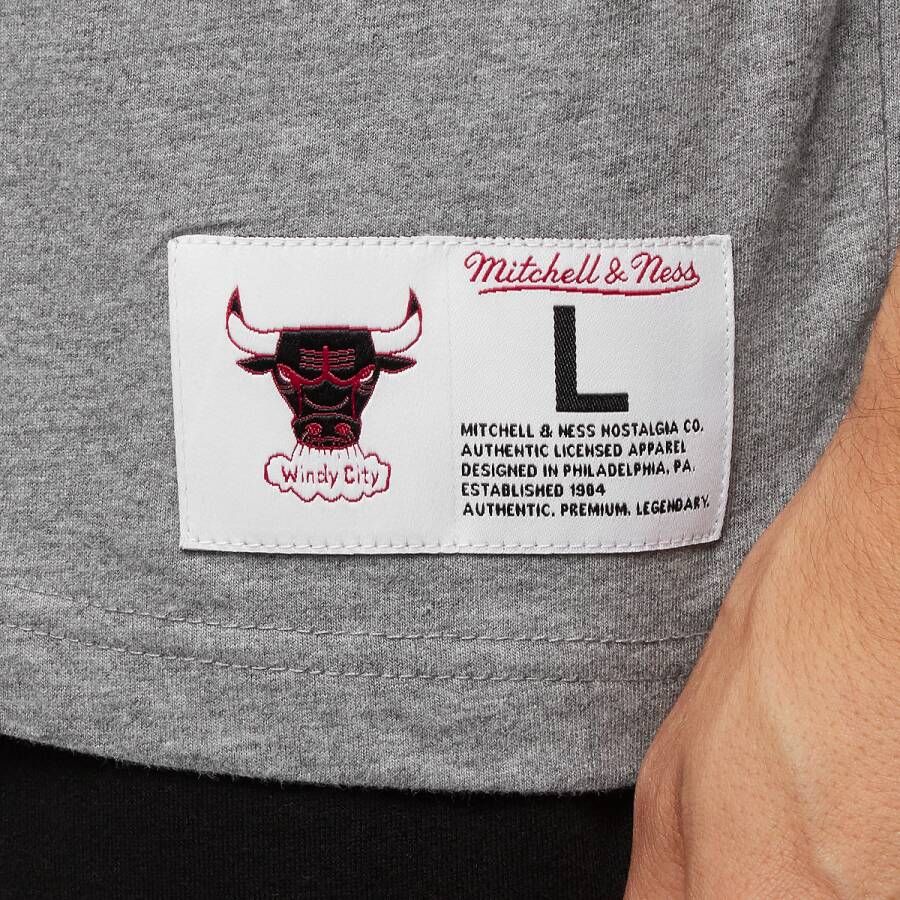 Mitchell & Ness Nba Chicago Bulls City Collection T-shirts Kleding grey heather maat: M beschikbare maaten:S M