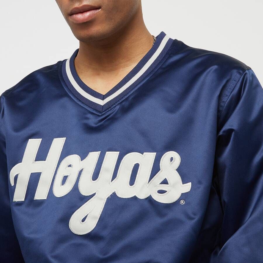 Mitchell & Ness Ncaa Georgetown University Primetime Lw Satin Jacket College Jassen Kleding navy maat: S beschikbare maaten:S M L