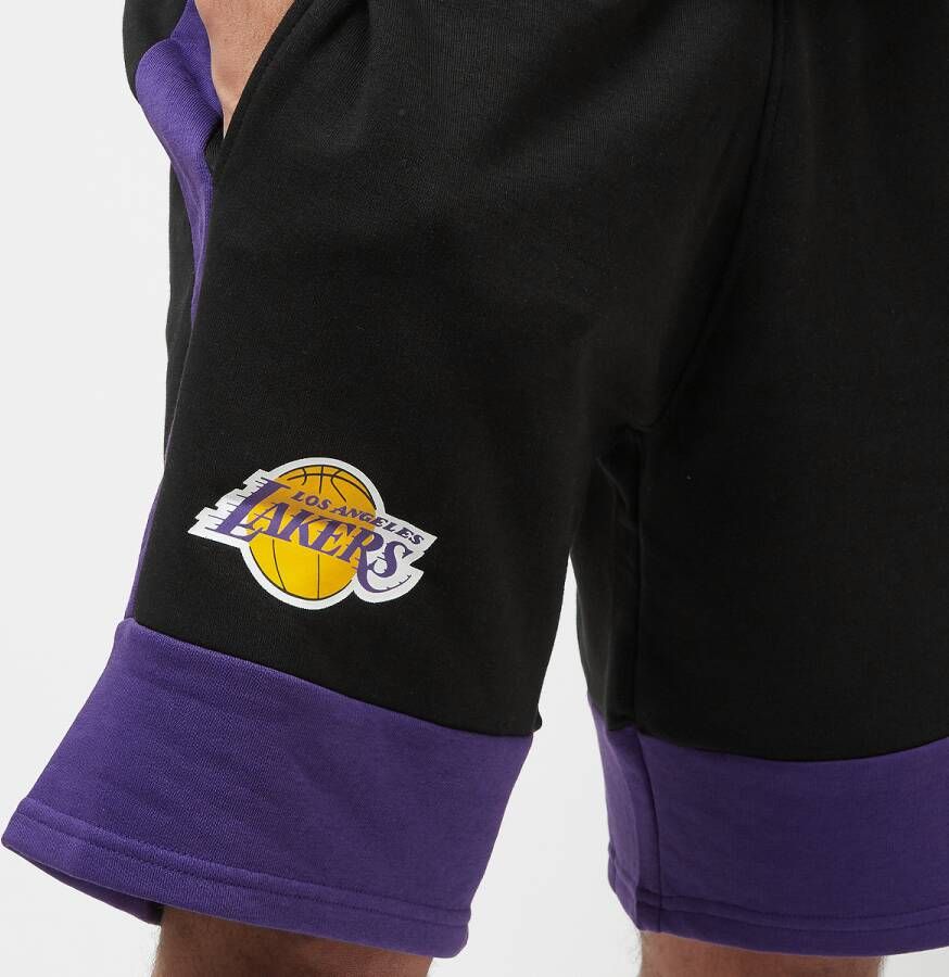 new era Nba Colour Block Shorts La Lakers Sportshorts Kleding blktrp maat: S beschikbare maaten:S