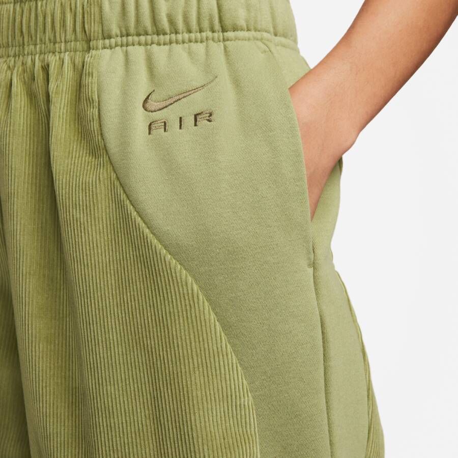 Nike Air High-waisted Corduroy Fleece Pants Trainingsbroeken Kleding alligator medium olive maat: M beschikbare maaten:XS S M