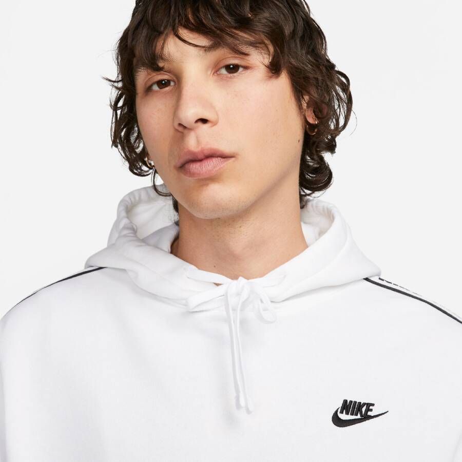 Nike Club Fleece Graphic Hooded Track Suit Trainingspakken Kleding white black maat: S beschikbare maaten:S M