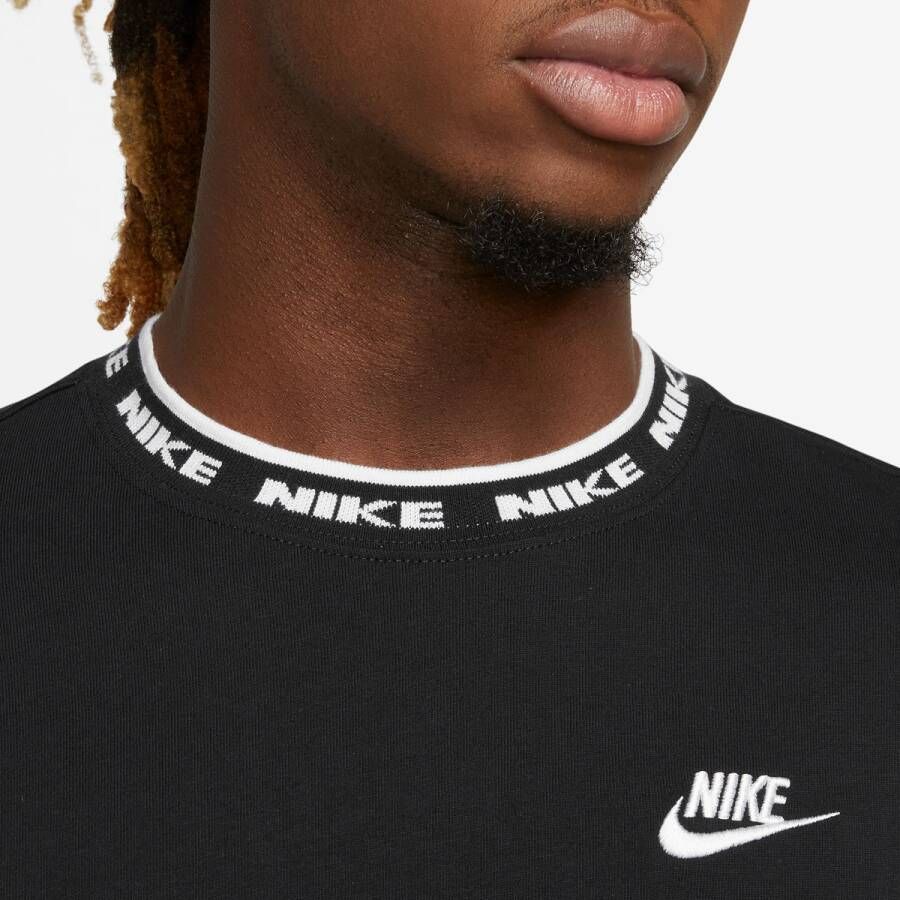 Nike Club Lbr Shortsleeve Top T-shirts Kleding black white maat: M beschikbare maaten:M
