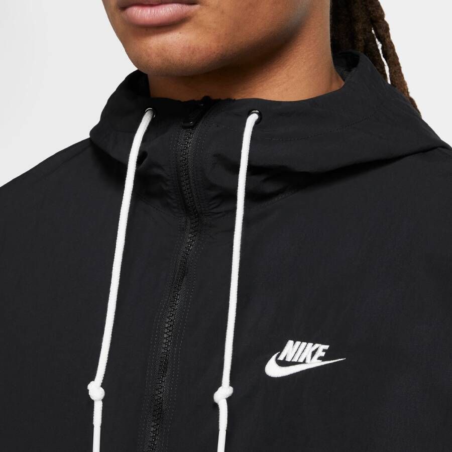 Nike Club Woven Full Zip Jacket Trainingsjassen Kleding black white maat: S beschikbare maaten:S M L