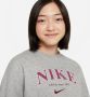 Nike Sportswear sweatshirt van fleece voor meisjes Grijs - Thumbnail 3