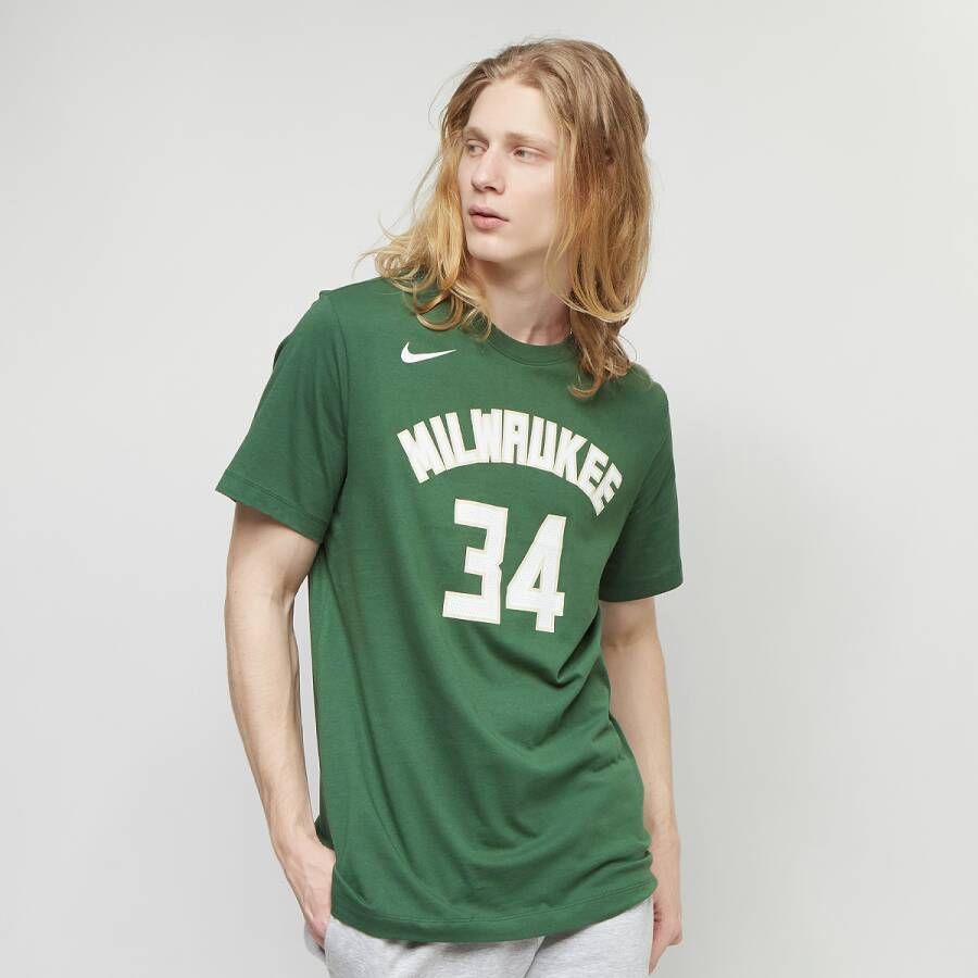 Nike Milwaukee Bucks Nba T-shirt T-shirts Kleding fir antetokounmpo g maat: S beschikbare maaten:S