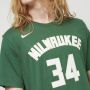 Nike Milwaukee Bucks Nba T-shirt T-shirts Kleding fir antetokounmpo g maat: XL beschikbare maaten:S M L XL XS - Thumbnail 4