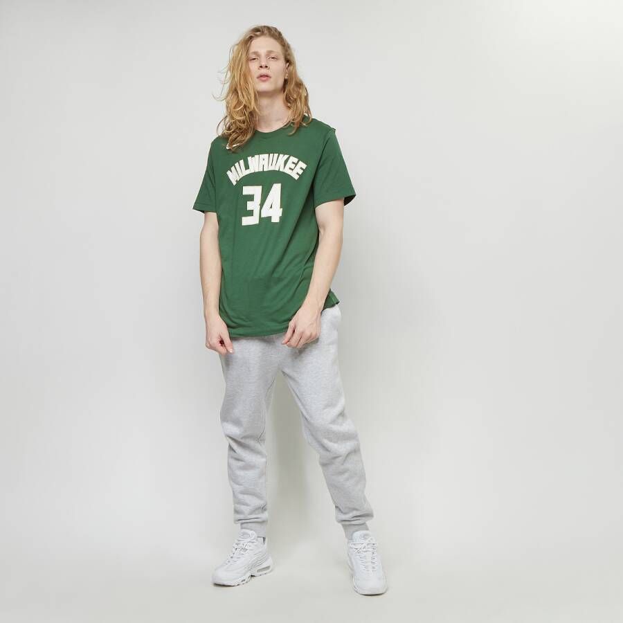 Nike Milwaukee Bucks Nba T-shirt T-shirts Kleding fir antetokounmpo g maat: S beschikbare maaten:S