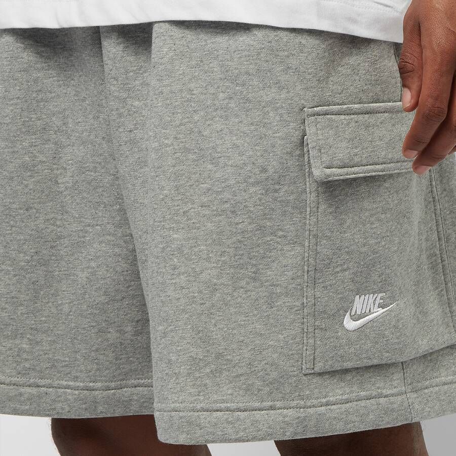 Nike Nsw Club Bb Cargo Short Sportshorts Kleding dk grey heather matte silver white maat: XL beschikbare maaten:XL