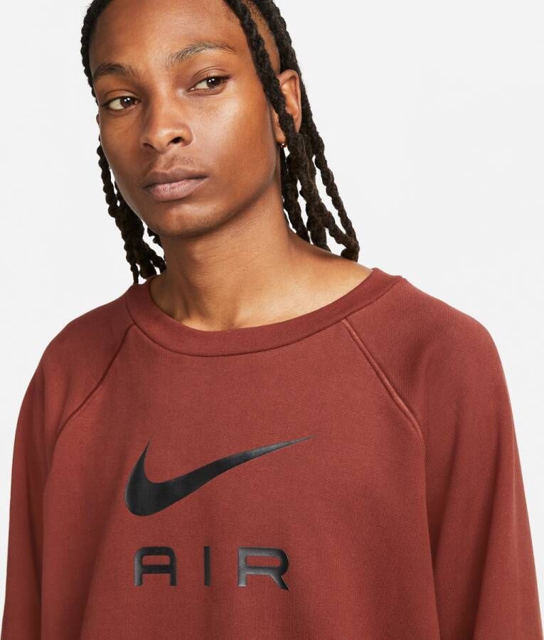 Nike Sportswear Air French Terry Crew Sweaters Kleding oxen brown black maat: S beschikbare maaten:S