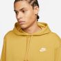 Nike Club Fleece Hoodie Long Sleeve Sweatshirt Yellow Heren - Thumbnail 3