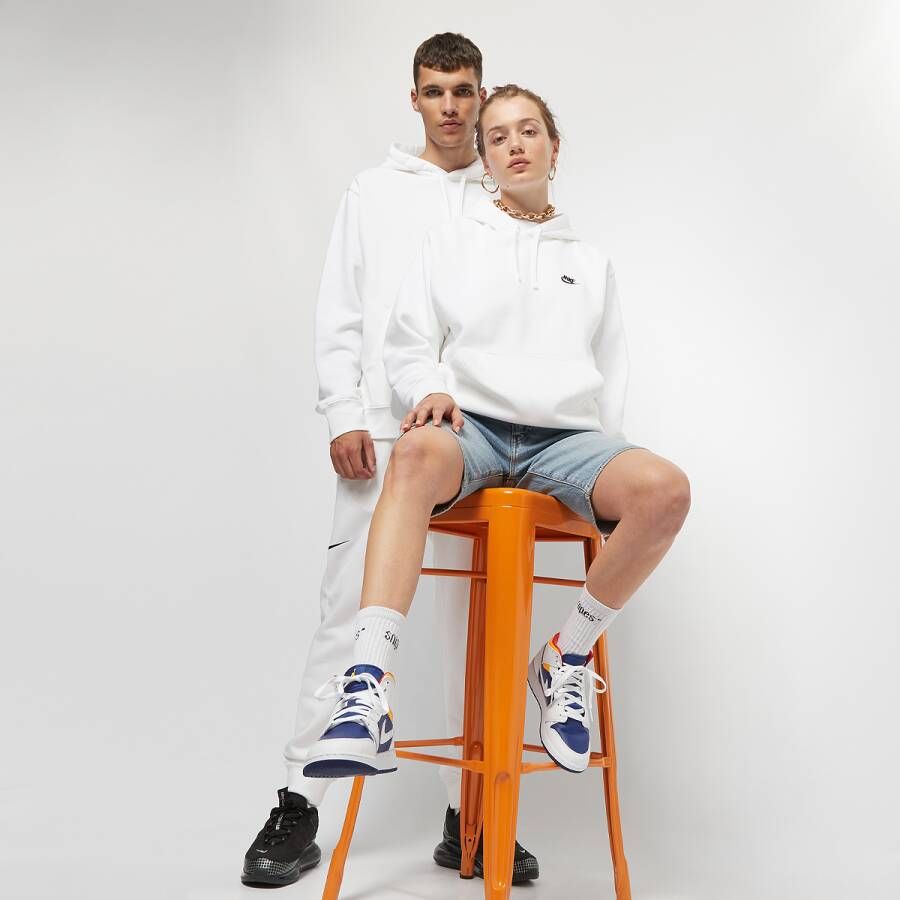 Nike Sportswear Club Fleece Pullover Hoodie Hoodies Kleding white white black maat: S beschikbare maaten:XS S M L XL XXL