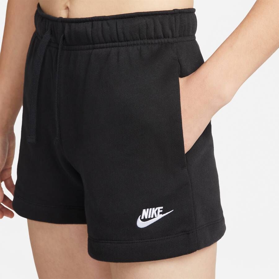NIKE Sportswear Club Fleece Mid-rise Shorts Sportshorts Kleding black white maat: S beschikbare maaten:S M L