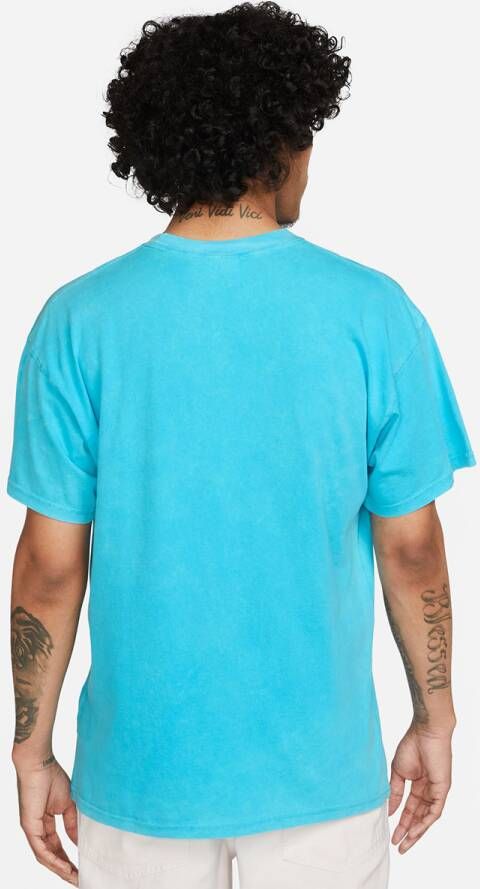 Nike Sportswear Club Wash Shortsleeve Tee T-shirts Kleding baltic blue sail maat: XS beschikbare maaten:XS S M L