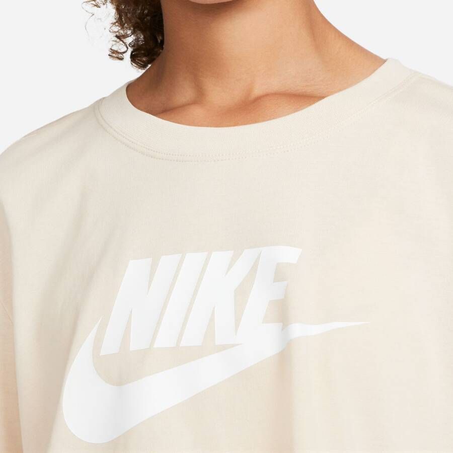 Nike Sportswear Essential Cropped T-shirt T-shirts Dames sanddrift white maat: S beschikbare maaten:XS S M L XL