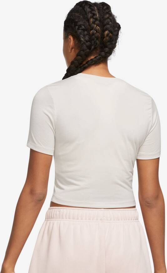 Nike Sportswear Essential Slim-fit Crop T-shirt T-shirts Kleding lt orewood brn white maat: XS beschikbare maaten:XS M L XL