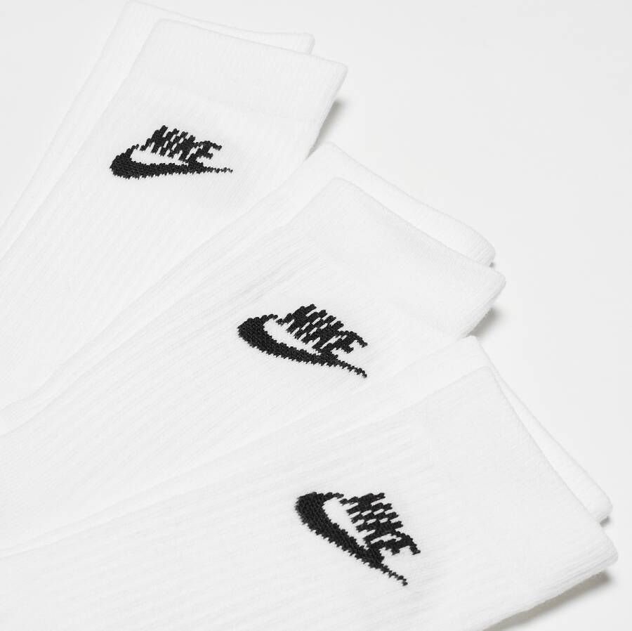 Nike Sportswear Everyday Essential Crew Socks (3 Pairs) Lang Kleding white black maat: 43-46 beschikbare maaten:43-46-48