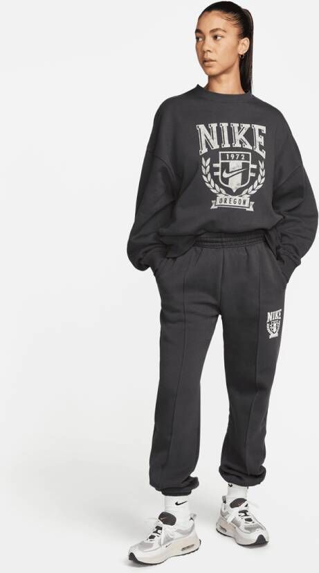 Nike Sportswear Oversized Fleece Crew-neck Sweatshirt Sweaters Kleding anthracite maat: XS beschikbare maaten:XS