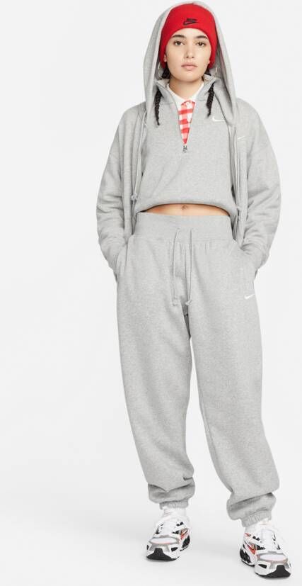 Nike Sportswear Phoenix Fleece High-waisted Oversized Sweatpants Trainingsbroeken Dames dk grey heather sail maat: XL beschikbare maaten:XL
