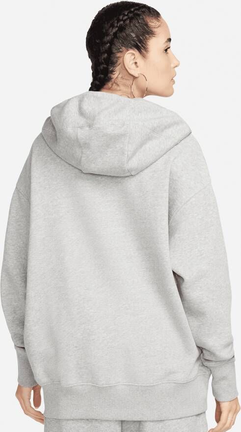 Nike Sportswear Phoenix Fleece Oversized Full-zip Hoodie Hooded vesten Kleding dk grey heather sail maat: XS beschikbare maaten:XS M L XL
