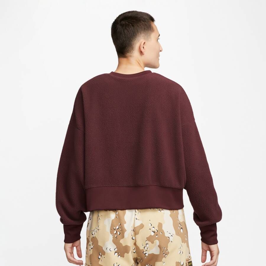 Nike Sportswear Plush Mod Crop Crew-neck Sweatshirt Sweaters Kleding burgundy crush black maat: S beschikbare maaten:XS S L XL