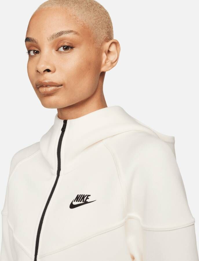 Nike Sportswear Tech Fleece Windrunner Full-zip Hoodie Hooded vesten Kleding pale ivory black maat: S beschikbare maaten:S M L