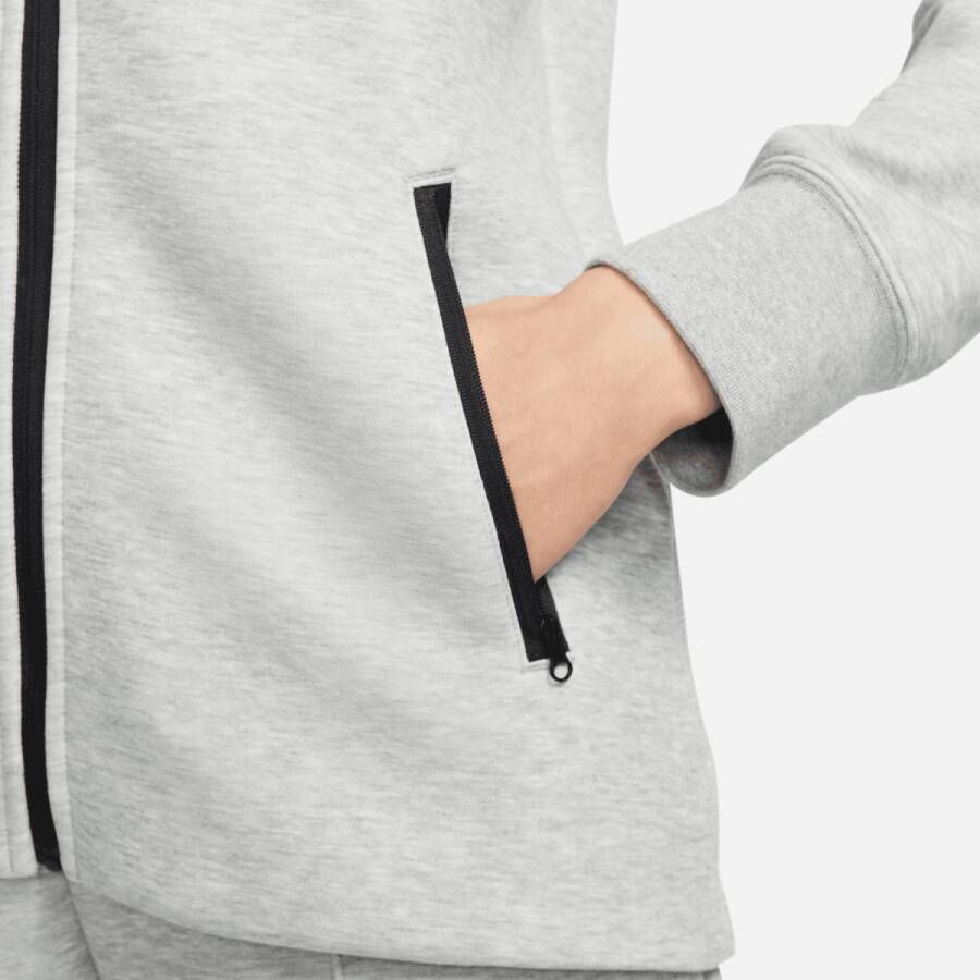 Nike Sportswear Tech Fleece Windrunner Full-zip Hoodie Rits hoodies Dames dk grey heather black maat: XS beschikbare maaten:XS S M L