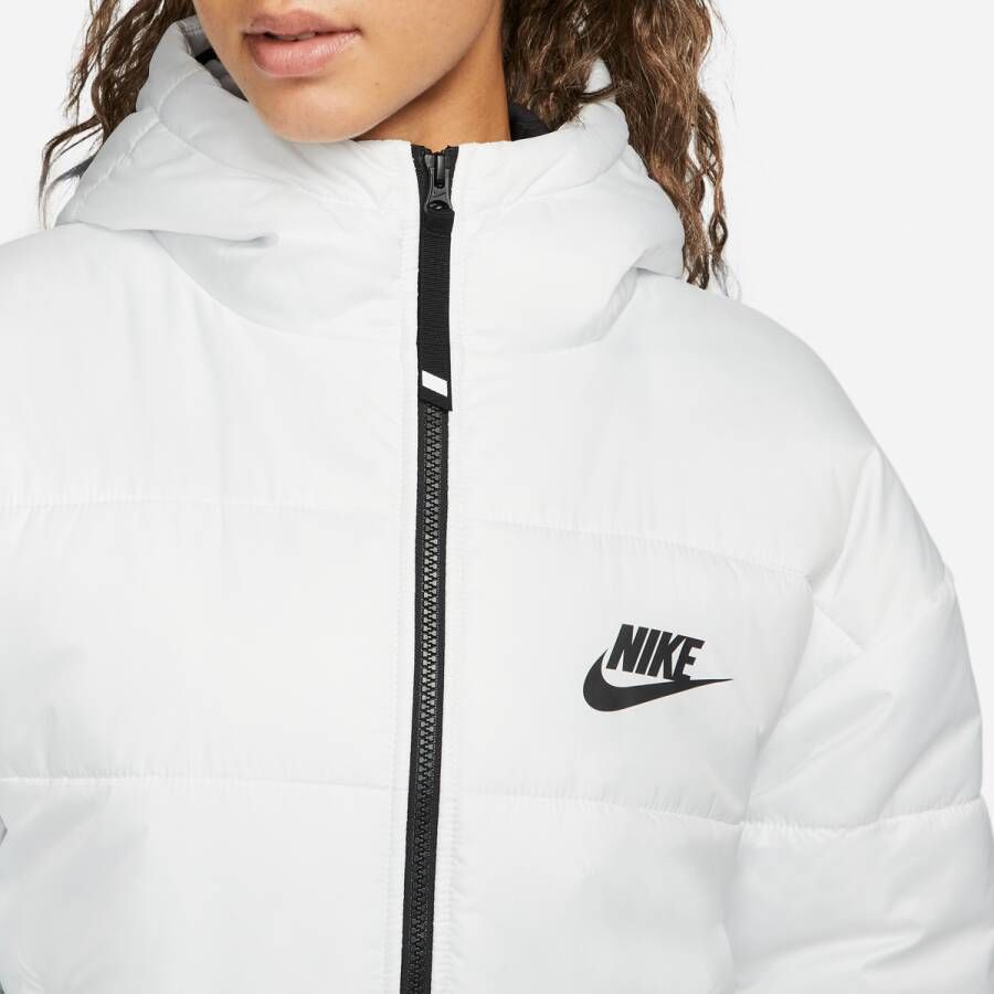 Nike Sportswear Therma-fit Repel Synthetic-fill Hooded Jacket Pufferjassen Kleding summit white black black maat: M beschikbare maaten:XS M L