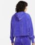 Nike Sportswear Women's Velour Cropped Pullover Hoodie Hoodies Kleding lapis sail maat: XS beschikbare maaten:XS - Thumbnail 2
