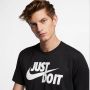 Nike Tee Just Do It Swoosh T-shirts Kleding black white maat: S beschikbare maaten:S M L - Thumbnail 13