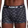 Nike Trunk (3 Pack) Boxershorts Kleding LOGO PRINT COOL GREY BLACK maat: XS beschikbare maaten:XS S M L XL - Thumbnail 5