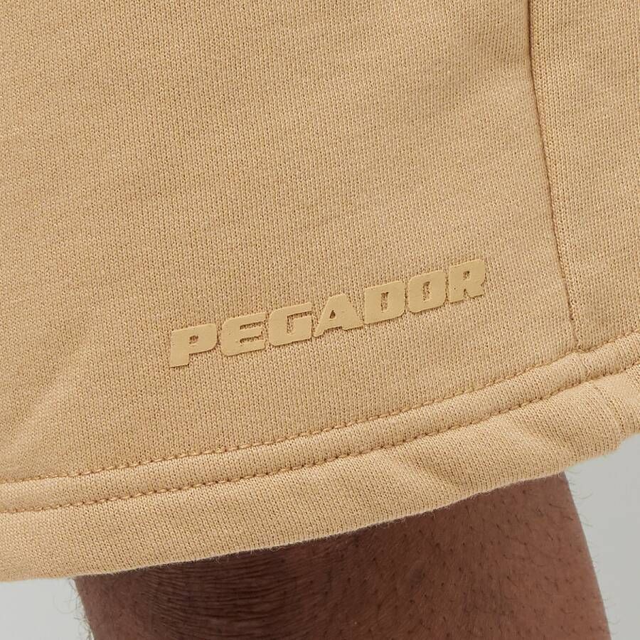 Pegador Logo Heavy Sweat Shorts Sportshorts Kleding vintage washed espresso gum maat: M beschikbare maaten:M L
