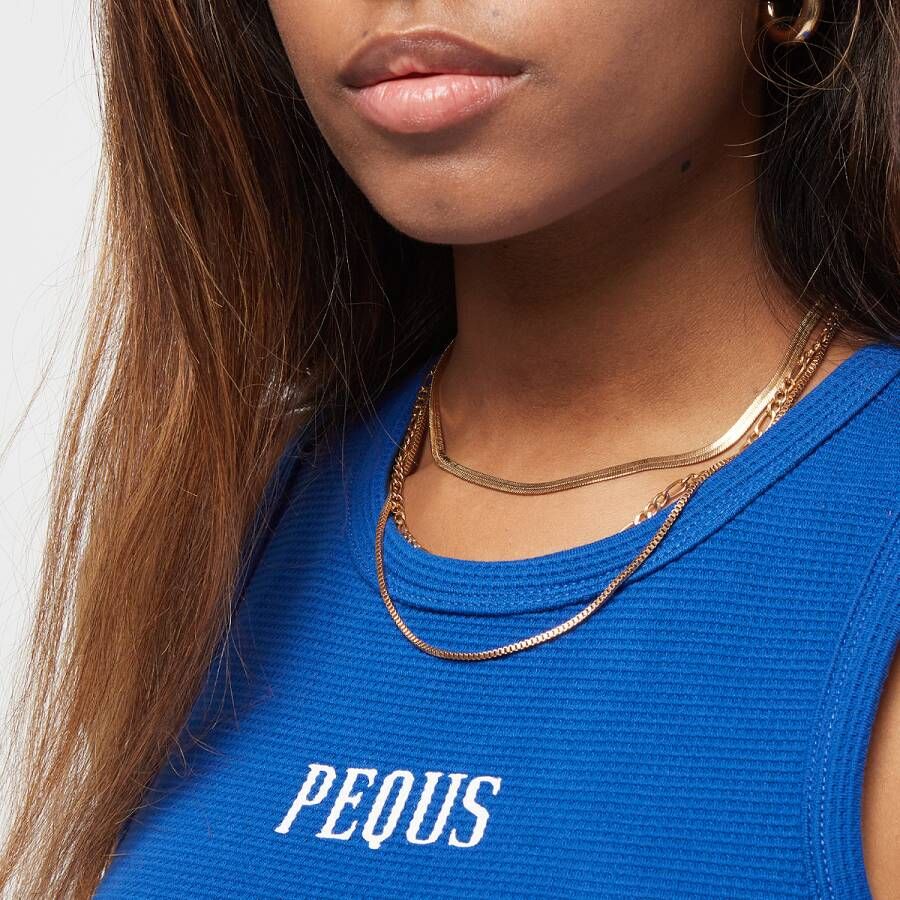 Pequs Logo Crop Top Tanktops Kleding blue maat: XS beschikbare maaten:XS S M L