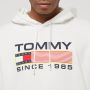 Tommy Hilfiger Katoenen Sweatshirt met Logo Print en Vaste Capuchon White Heren - Thumbnail 4