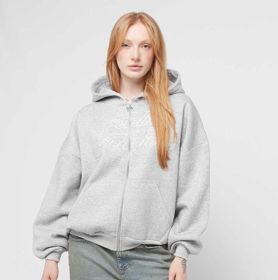 Felicious Angel Zipper Wo Hoodies & Sweaters grijs Maat XXS Kleding - Foto 3