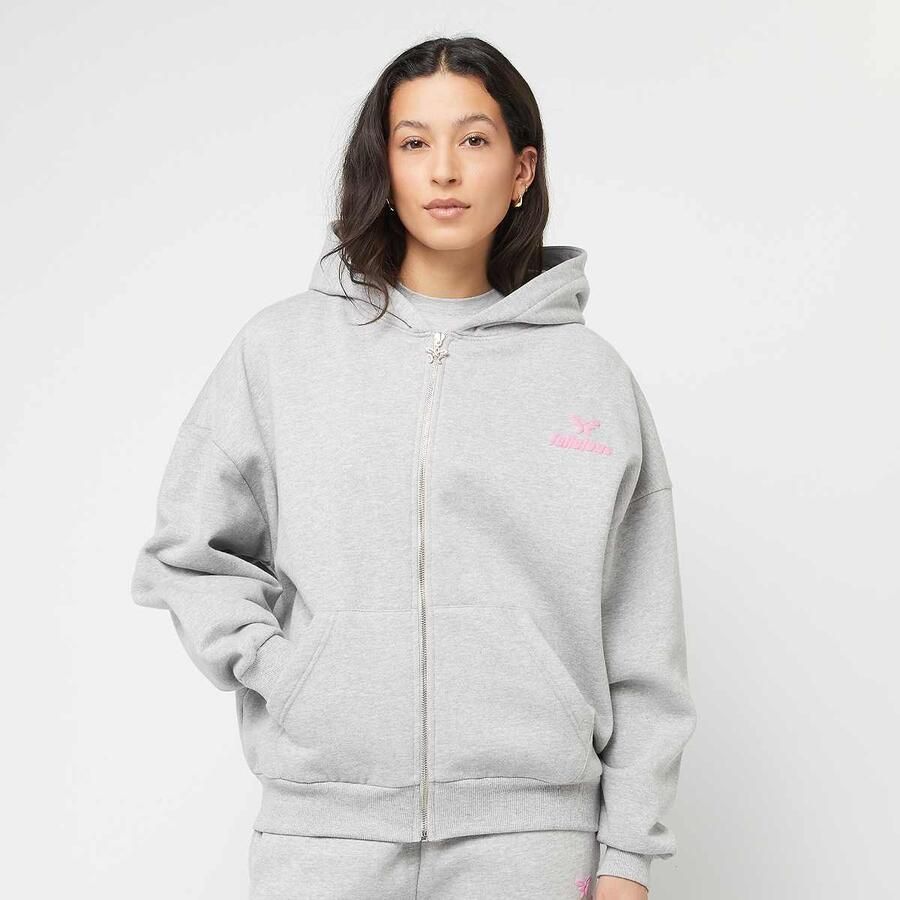 Felicious Basic Chest Logo Zipper Wo Hoodies & Sweaters grijs Maat XXS Kleding - Foto 3