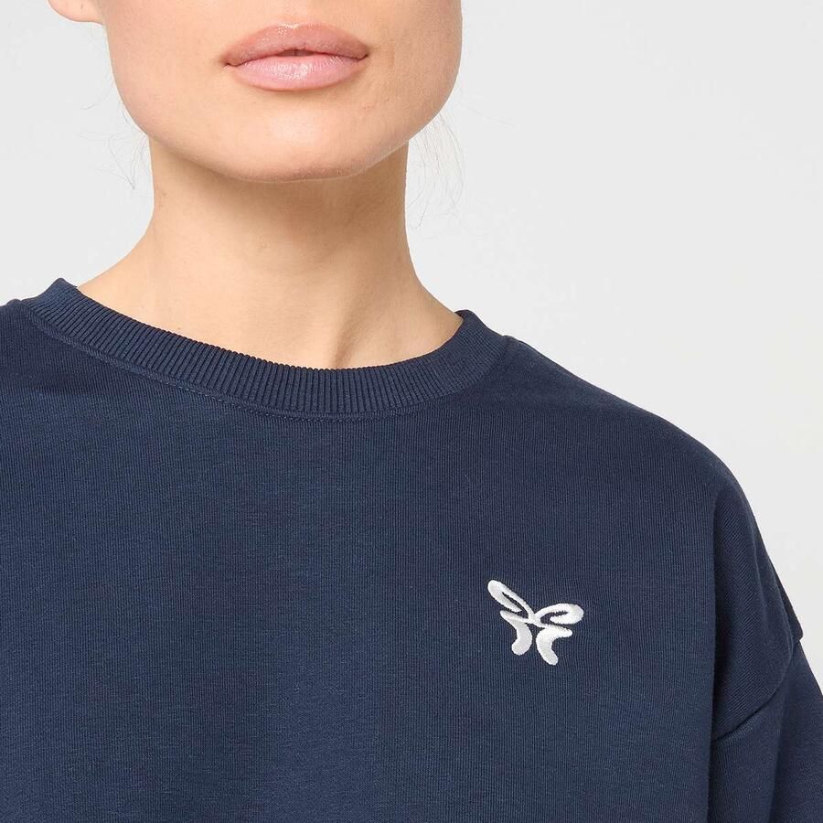 Felicious Cropped Terry Crewneck Wo Hoodies & Sweaters blauw Maat XS Kleding - Foto 2