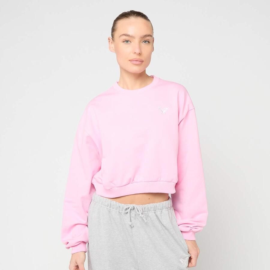 Felicious Cropped Terry Crewneck Wo Hoodies & Sweaters lichtroze Maat XS Kleding - Foto 3