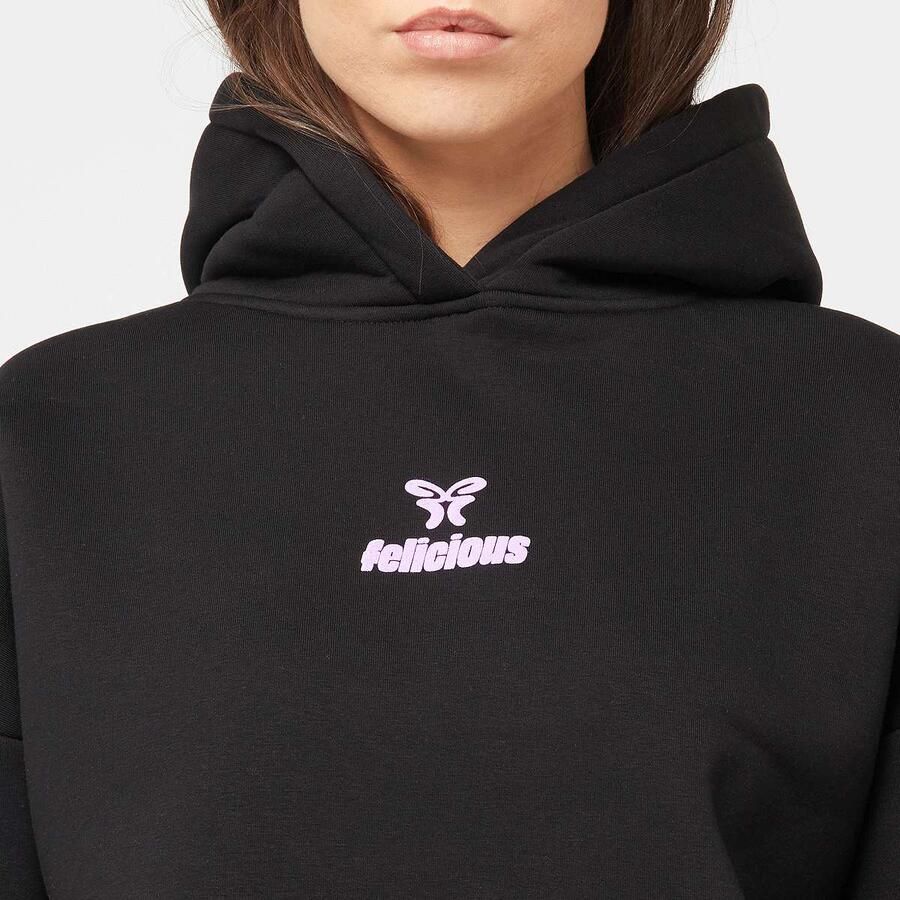 Felicious FELI Basic Hoodie Wo Hoodies & Sweaters zwart Maat XXS Kleding